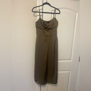 Vici Taupe Satin Dress
